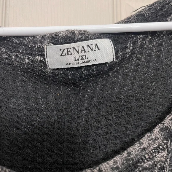 Zenana Outfitters Black Ribbed Short Sleeve Blouse - Picture 3 of 5